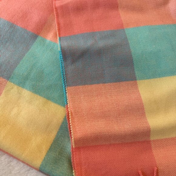 Easter Plaid checkered scarf - Picture 2 of 5